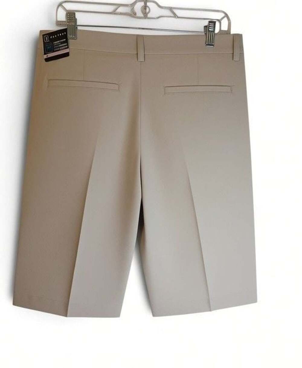 PGA TOUR Men's Comfort Stretch Waistband Golf Shorts Silver Lining Size 32